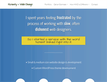 Tablet Screenshot of honestwebsitedesign.com